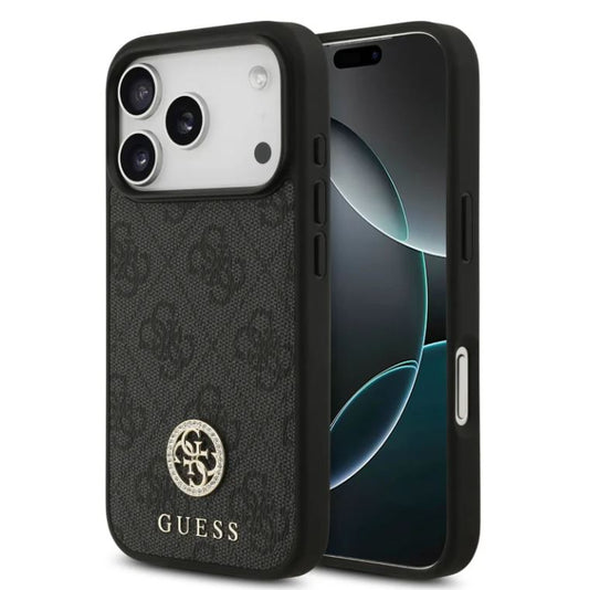 Guess MagSafe 4G PU Leather Case With Classc & Strass Logo-iPhone 17 Pro