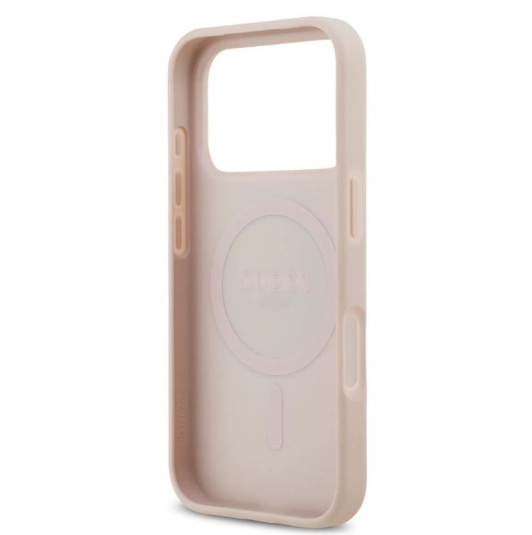 Guess MagSafe 4G PU Leather Case With Round Patch & Classic Logo-iPhone 17 Pro