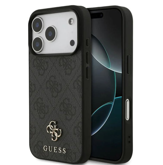 Guess MagSafe 4G PU Leather Case With Small 4G & Classic Metal Logo-iPhone 17 Pro