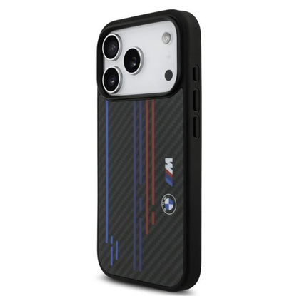 BMW MagSafe Kevlar Case With Printed Tricolor & Metal Logos-iPhone 17 Pro Max