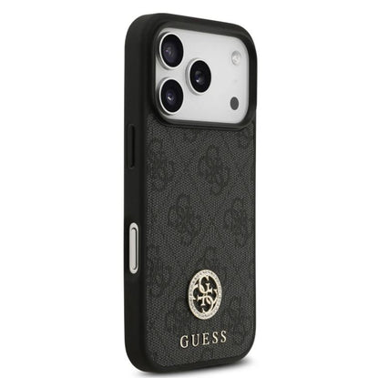 Guess MagSafe 4G PU Leather Case With Classc & Strass Logo-iPhone 17 Pro Max