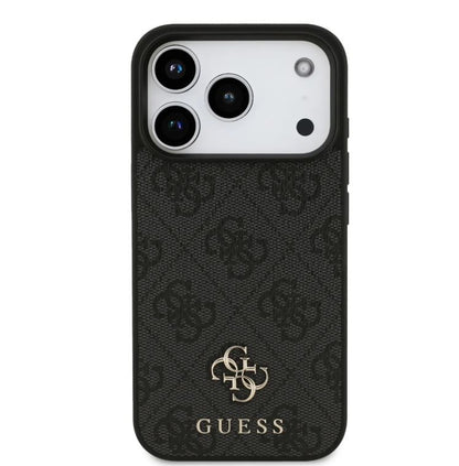 Guess MagSafe 4G PU Leather Case With Small 4G & Classic Metal Logo-iPhone 17 Pro
