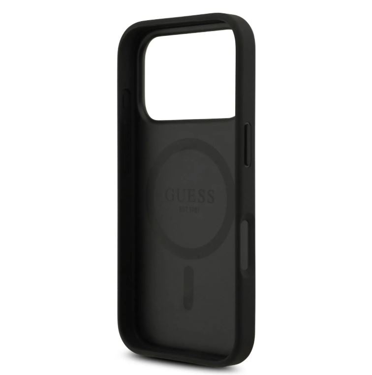 Guess MagSafe 4G PU Leather Case With Classc & Strass Logo-iPhone 17 Pro Max
