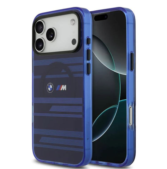 BMW MagSafe Transparent IML Case With Metal Buttons & Line Designs-iPhone 17 Pro Max