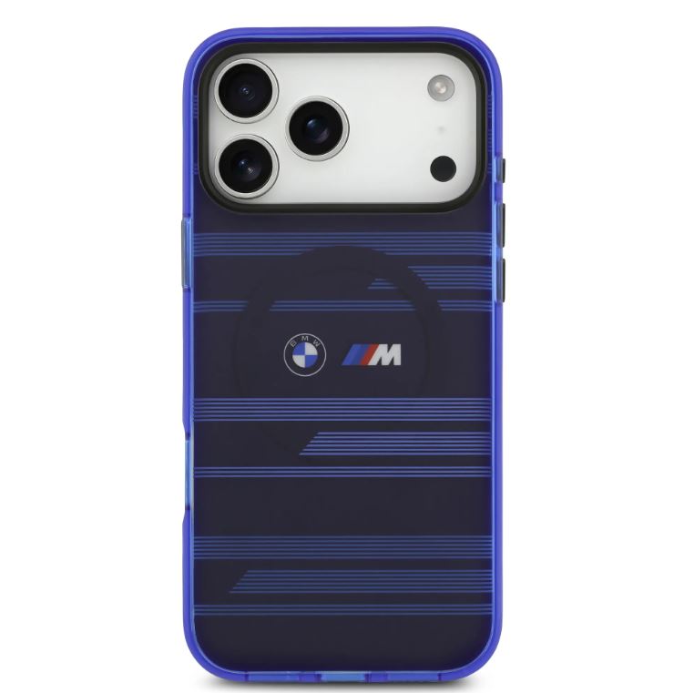 BMW MagSafe Transparent IML Case With Metal Buttons & Line Designs-iPhone 17 Pro Max