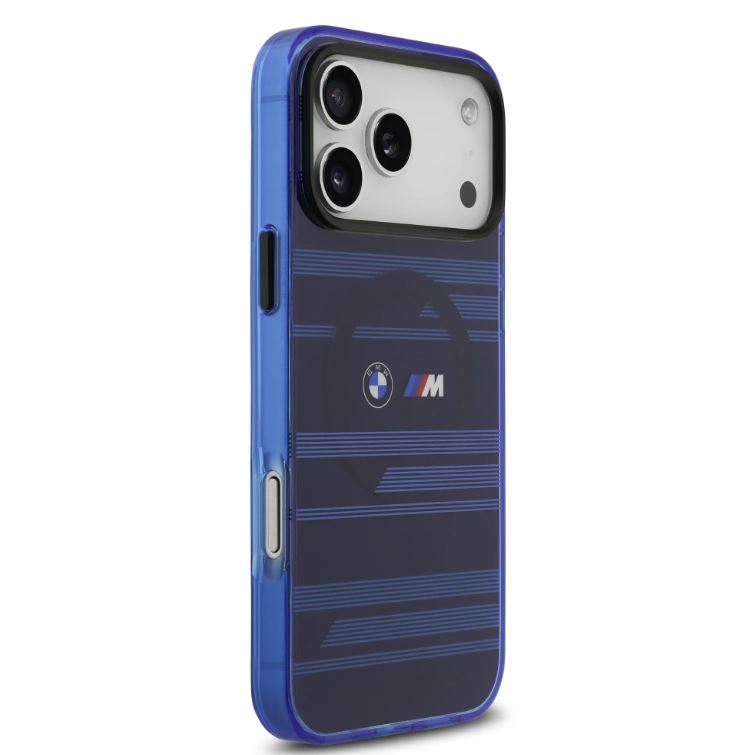 BMW MagSafe Transparent IML Case With Metal Buttons & Line Designs-iPhone 17 Pro Max