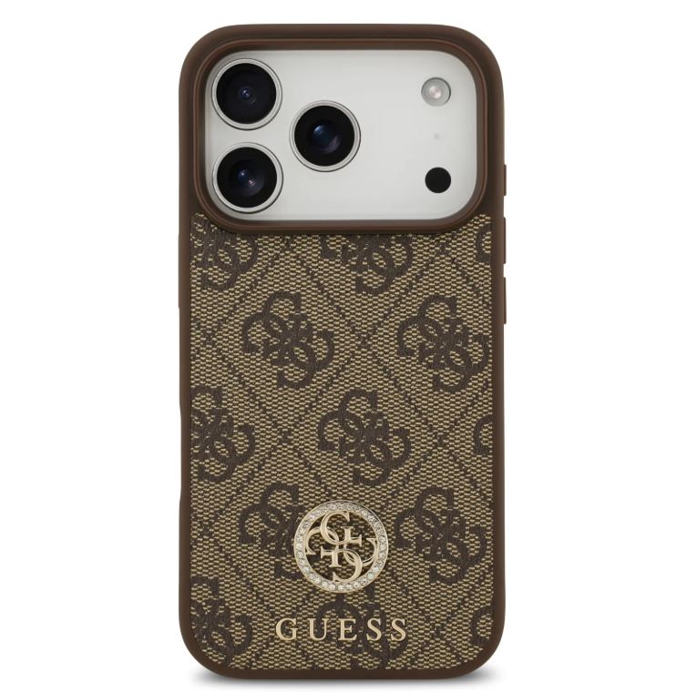 Guess MagSafe 4G PU Leather Case With Classc & Strass Logo-iPhone 17 Pro