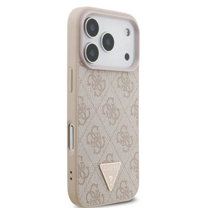 Guess MagSafe 4G PU Leather Case With Small 4G Logo & Lanyard-iPhone 17 Pro