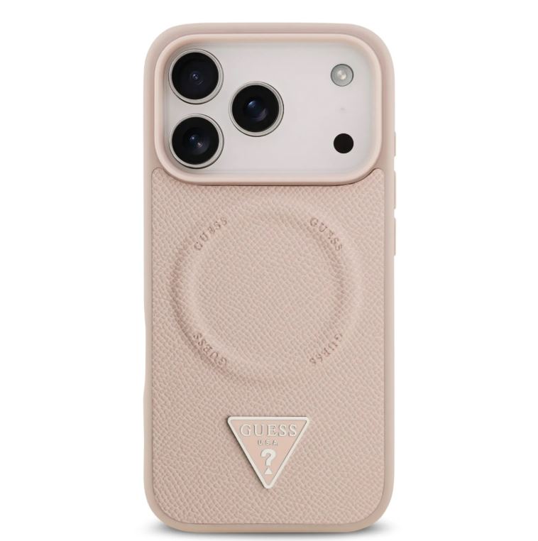 Guess MagSafe PU Leather Case With Triangle Logo-iPhone 17 Pro