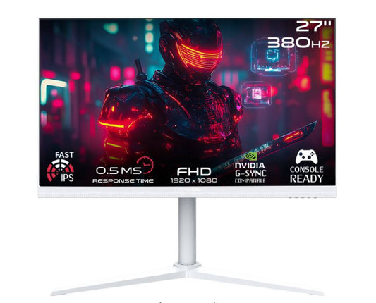 GAMEON GOAP27FHD380IPS Artic Pro Series 27" FHD, 380Hz, MPRT 0.5ms, HDMI 2.1, Fast IPS Gaming Monitor (Support PS5) - White