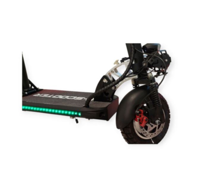 Rhino Patrol V10 Foldable Electric Scooter - 10-inch - Range 35 KM - 2000W - Speed 90 KM-H With Seat