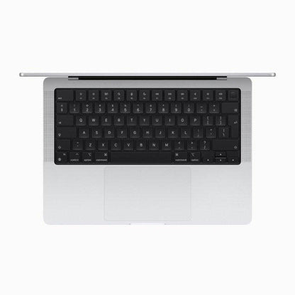 Apple MacBook Pro - معالج M4 Pro مقاس 14 بوصة، معالج 14 نواة، وحدة معالجة رسومية 20 نواة / ذاكرة وصول عشوائي (RAM) سعة 24 جيجابايت / قرص SSD سعة 1 تيرابايت (لوحة مفاتيح إنجليزية/عربية) / فضي